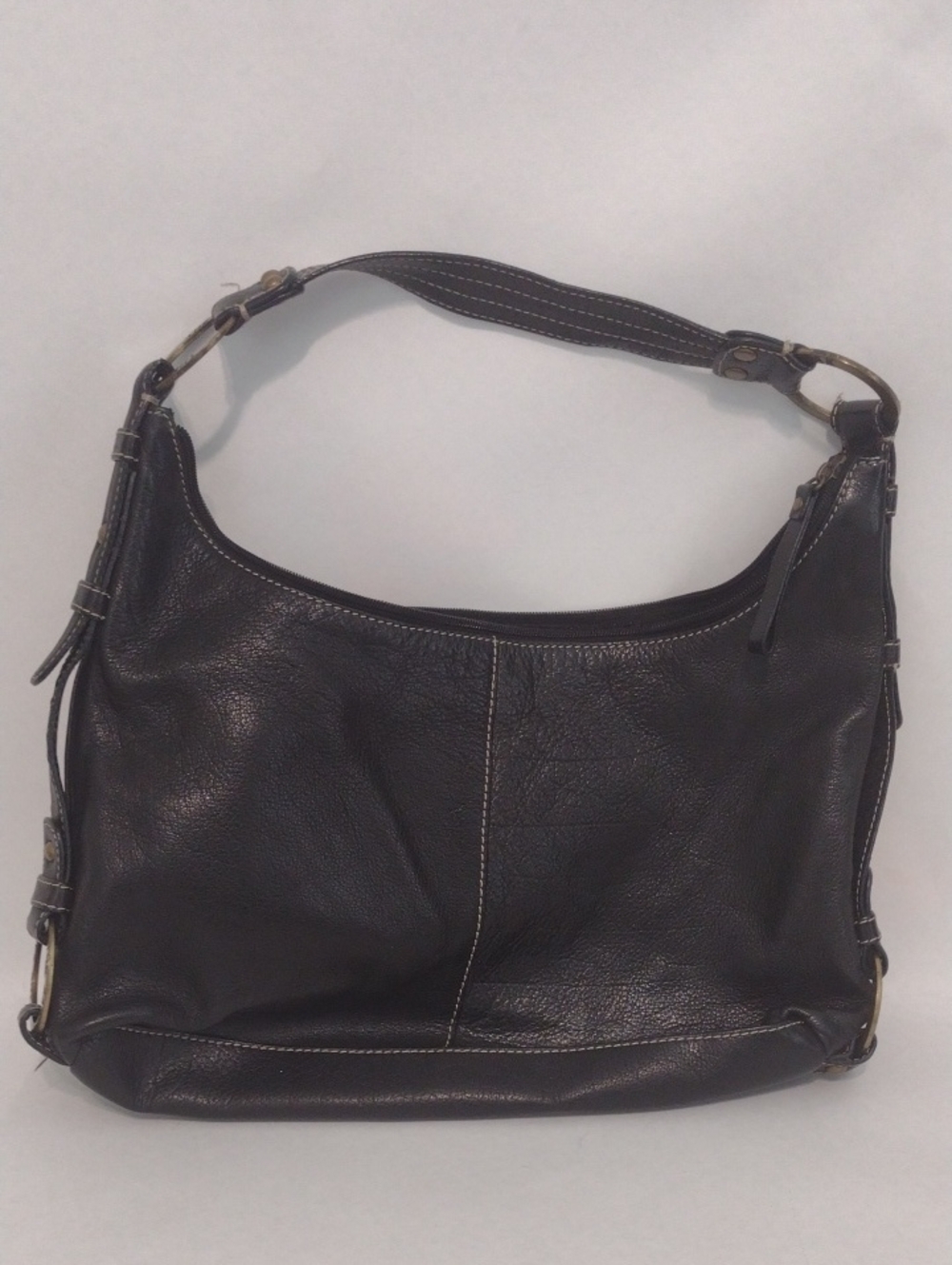 The Sak Black Leather Hobo Shoulder Bag (J1037)